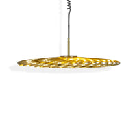 Tom Dixon Spring Small Pendant in polished brass, level 1 illuminated