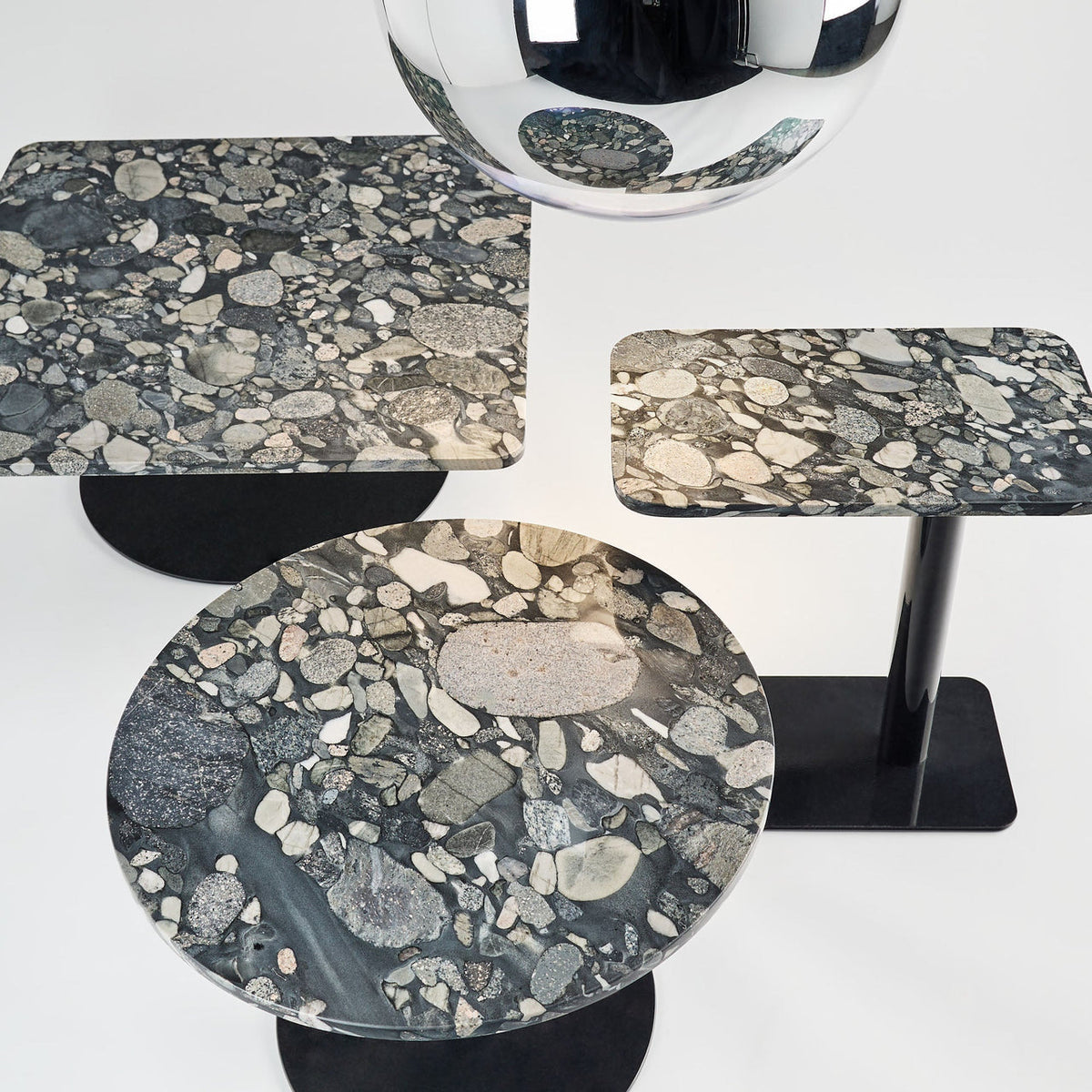 Tom Dixon Stone Rectangle Table in situ