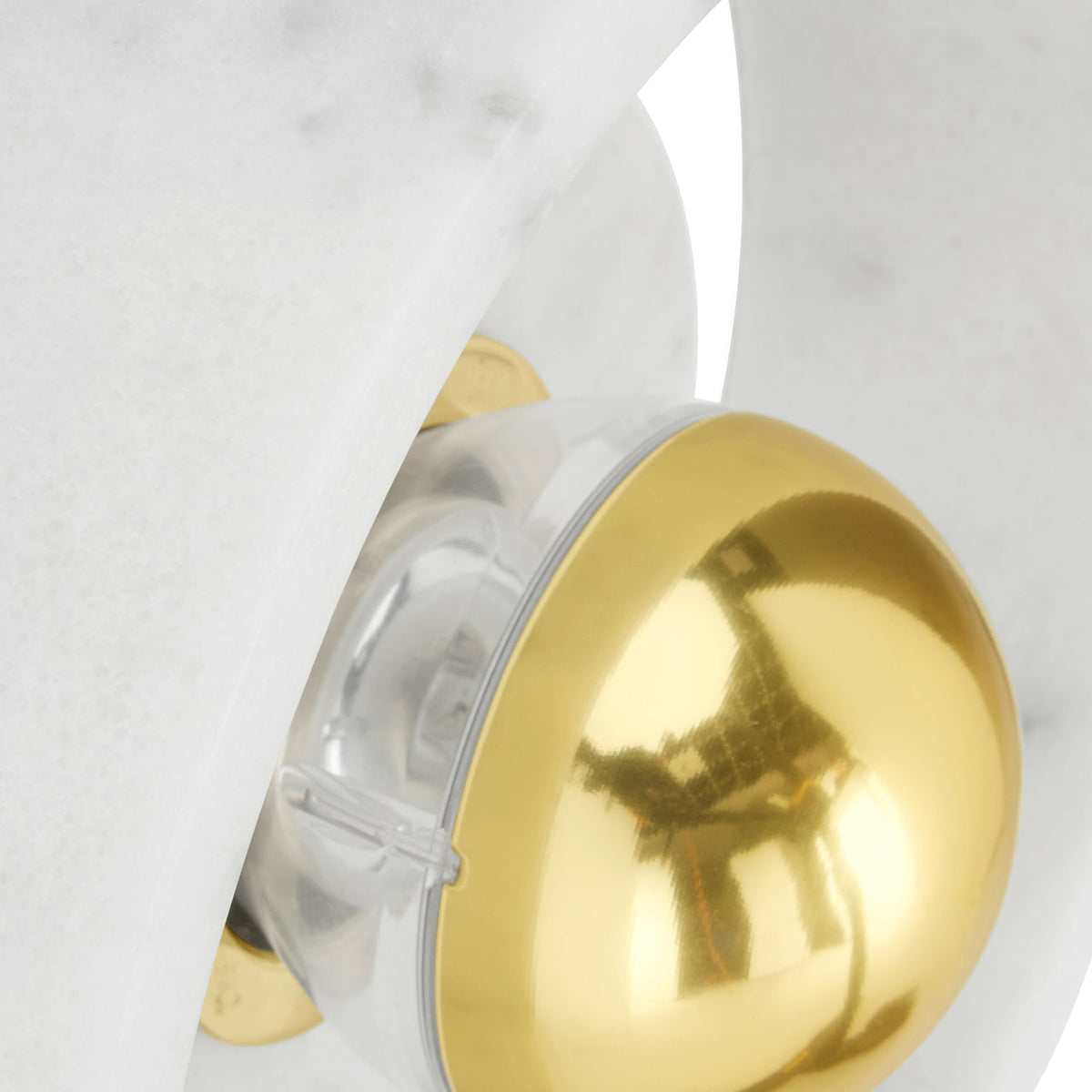 Tom Dixon Stone Wall Light polished marble and brass detail