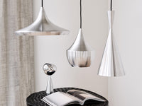 Tom Dixon Unbeaten pendant family in hand-brushed aluminium