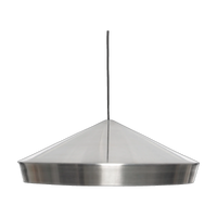 Unbeaten Flat Pendant, Hand-Brushed Aluminium by Tom Dixon