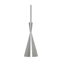 Unbeaten Tall Pendant, Hand-Brushed Aluminium by Tom Dixon