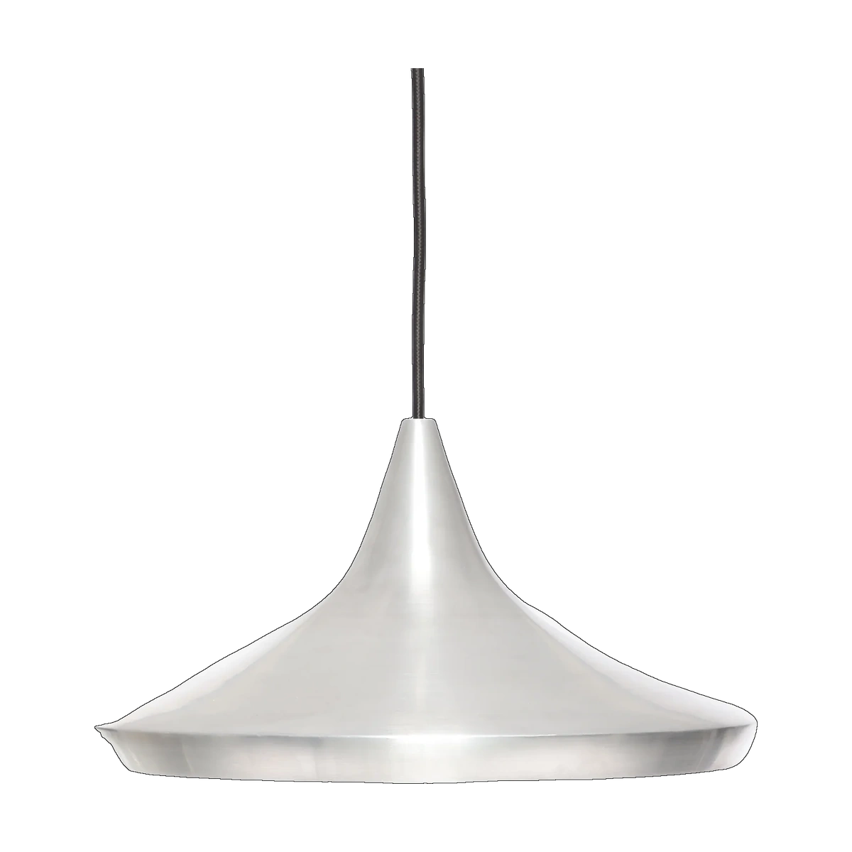 Unbeaten Wide Pendant, Hand-Brushed Aluminium by Tom Dixon