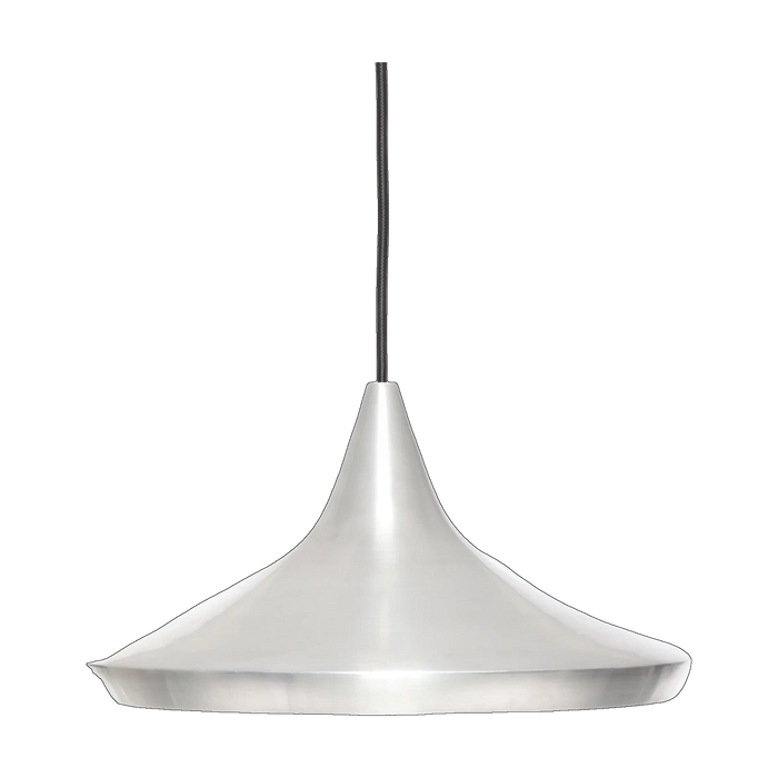 Unbeaten Wide Pendant, Hand-Brushed Aluminium by Tom Dixon