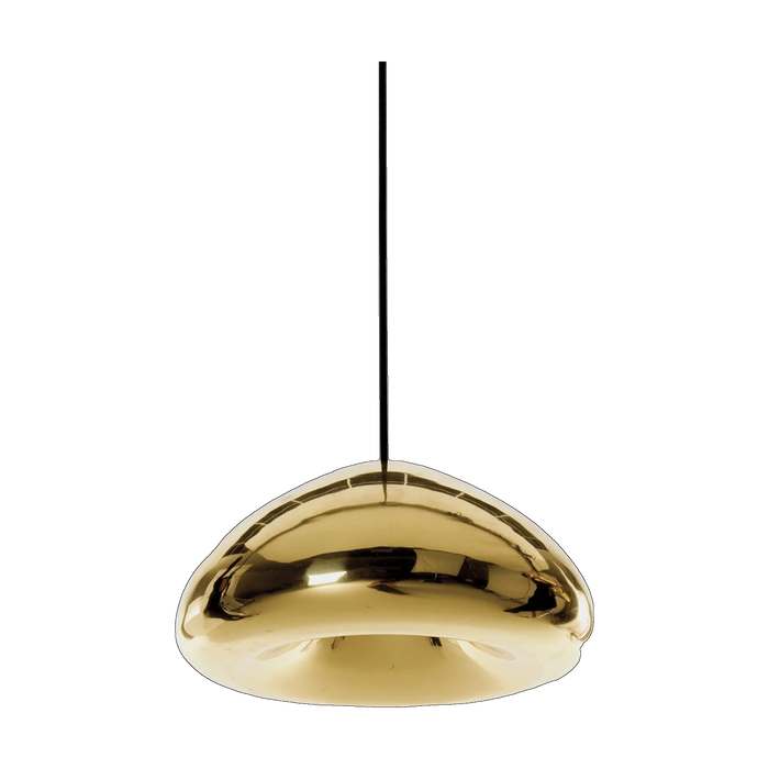 Void Medium Pendant, Hand-Beaten Polished Brass by Tom Dixon