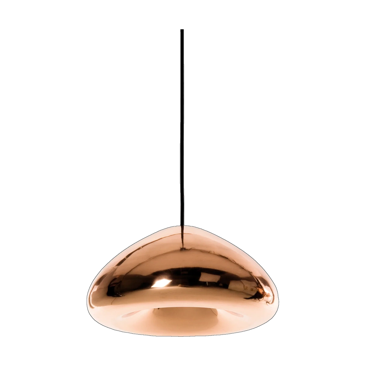 Void Medium Pendant, Hand-Beaten Polished Copper by Tom Dixon