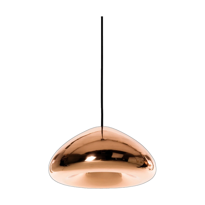 Void Medium Pendant, Hand-Beaten Polished Copper by Tom Dixon