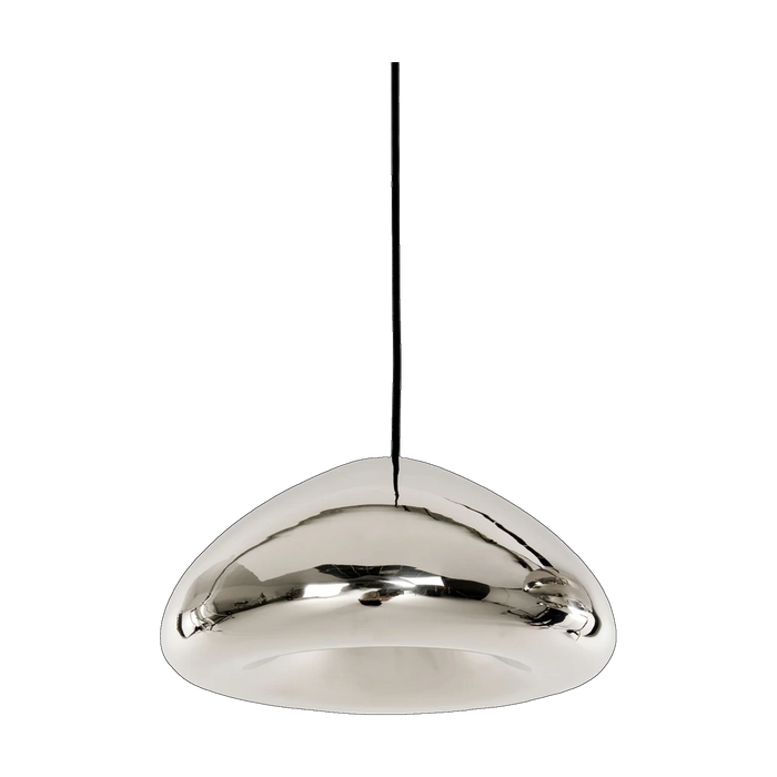 Void Medium Pendant, Hand-Beaten Polished Steel by Tom Dixon