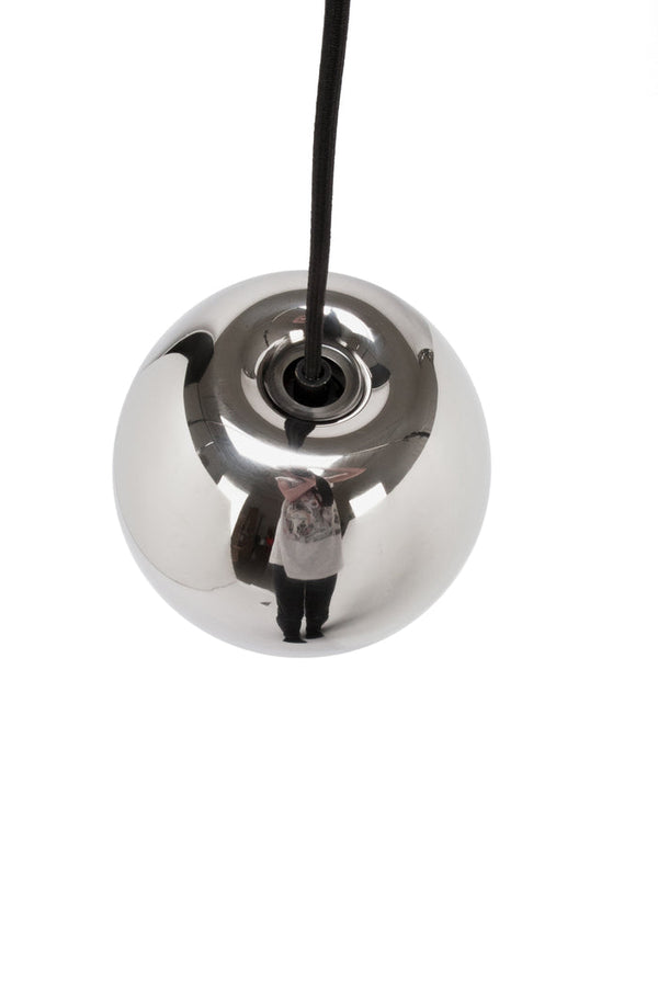 Tom Dixon Void Mini Pendant mirrored steel overhead detail