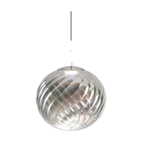 Whirl Dichroic Large Pendant, Silver Polished Polycarbonate by Tom Dixon