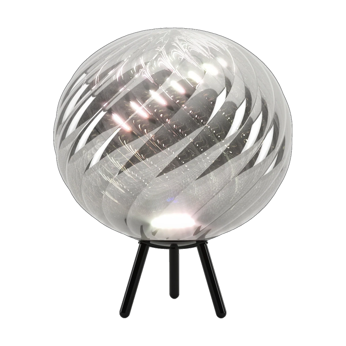 Whirl Dichroic Large Portable Light in Silver Polished Polycarbonate by Tom Dixon