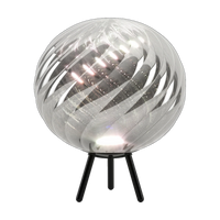 Whirl Dichroic Large Portable Light in Silver Polished Polycarbonate by Tom Dixon