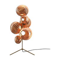 Whirl Floor Chandelier in Copper Polished Polycarbonate by Tom Dixon