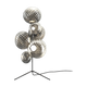 Whirl Floor Chandelier in Silver Polished Polycarbonate by Tom Dixon