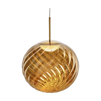 Whirl Large Pendant, Gold Polished Polycarbonate by Tom Dixon