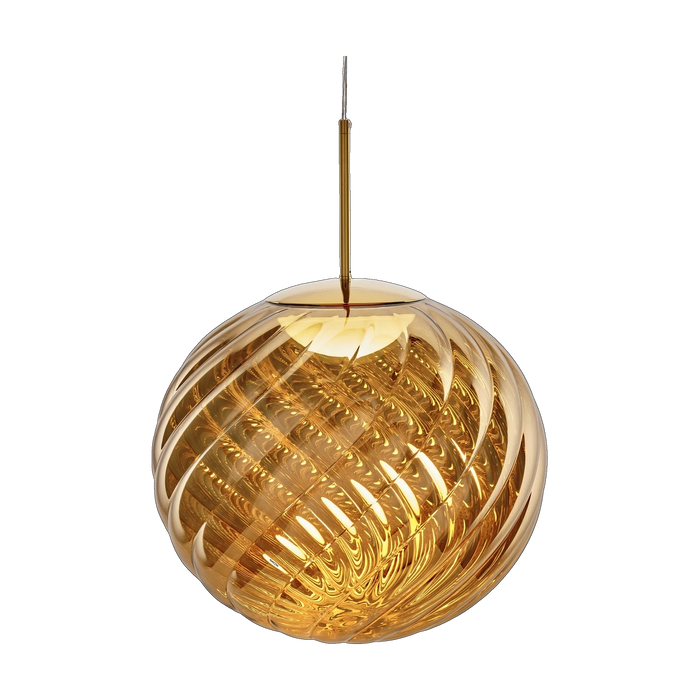 Whirl Large Pendant, Gold Polished Polycarbonate by Tom Dixon
