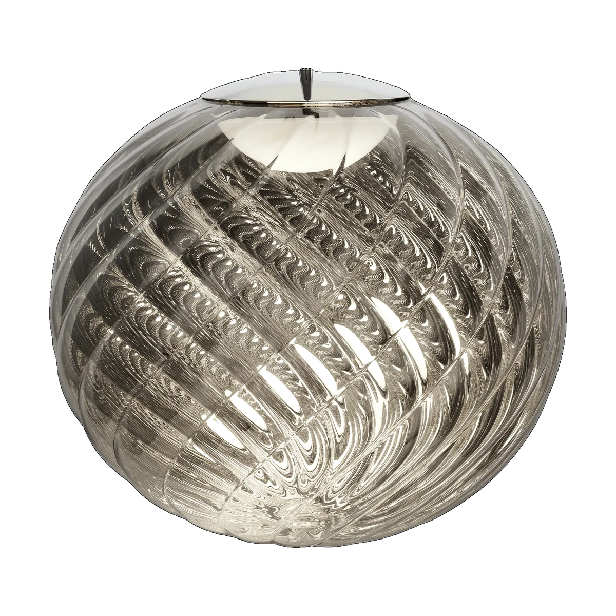 Whirl Large Pendant, Silver Polished Polycarbonate by Tom Dixon