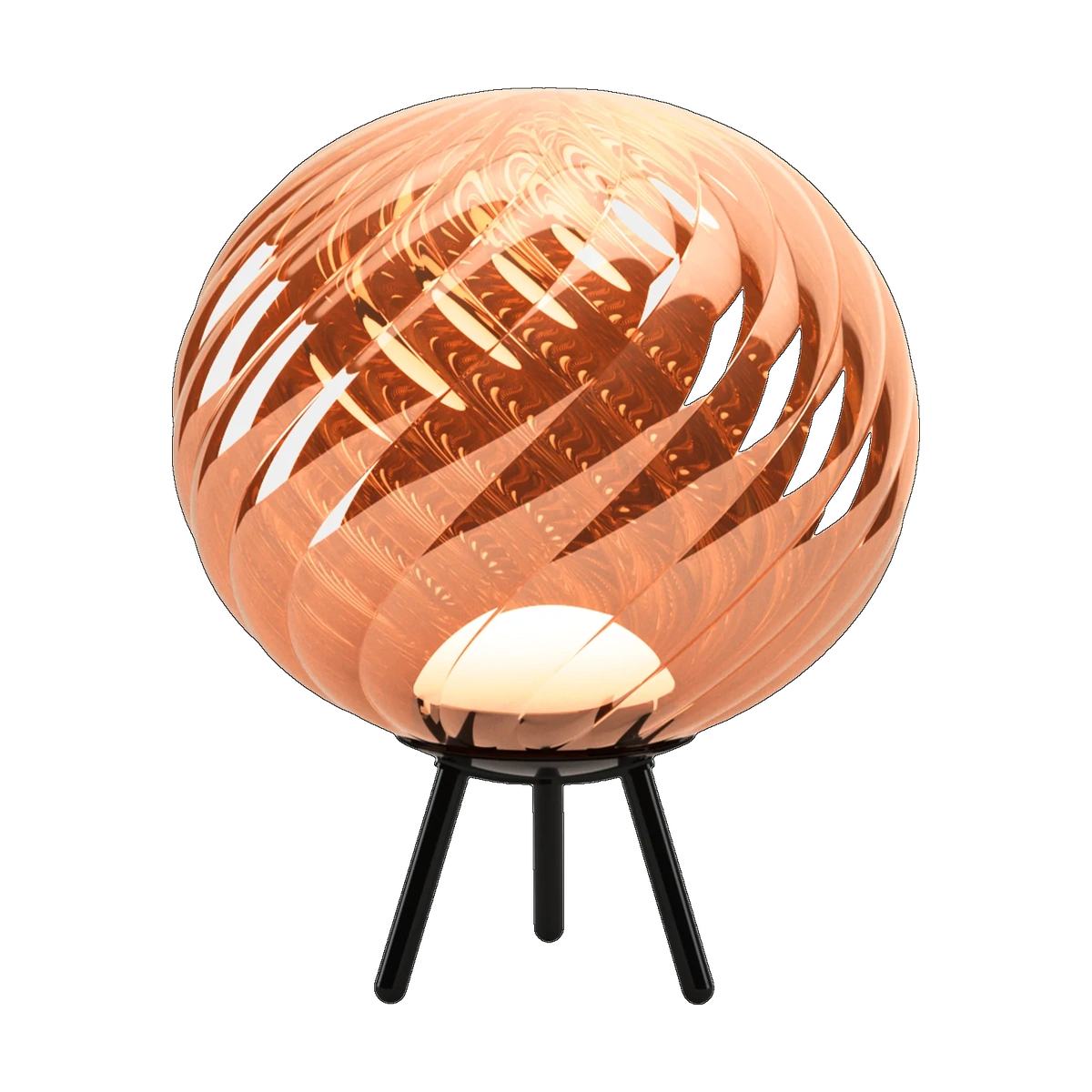 Whirl Large Portable Light in Copper Polished Polycarbonate by Tom Dixon