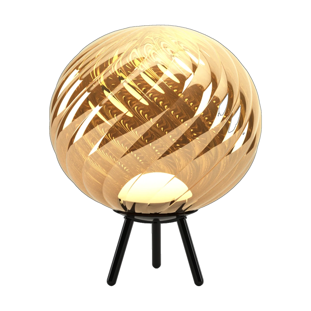 Whirl Large Portable Light in Gold Polished Polycarbonate by Tom Dixon