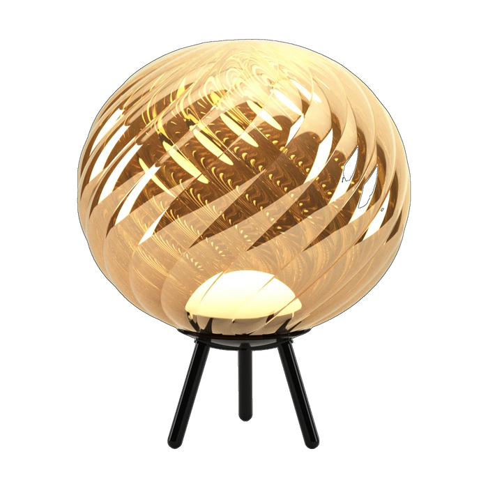 Whirl Large Portable Light in Gold Polished Polycarbonate by Tom Dixon