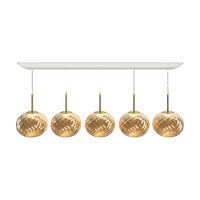 Whirl Linear Pendant System, Gold Polished Polycarbonate by Tom Dixon