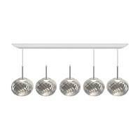 Whirl Linear Pendant System, Silver Polished Polycarbonate by Tom Dixon