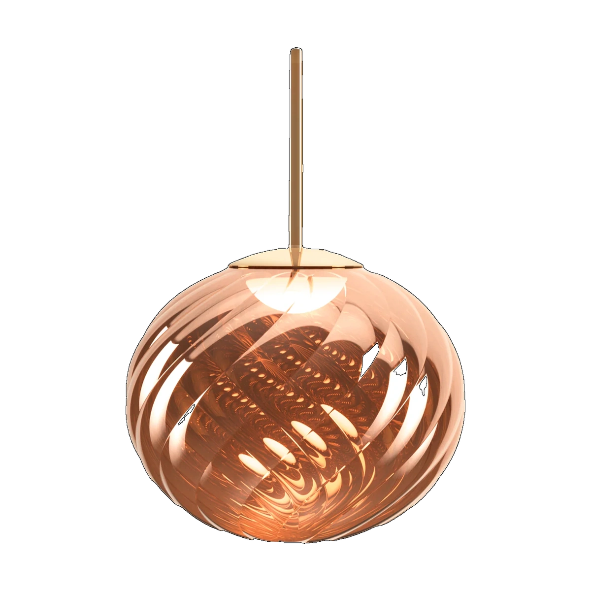 Whirl Medium Pendant, Copper Polished Polycarbonate by Tom Dixon
