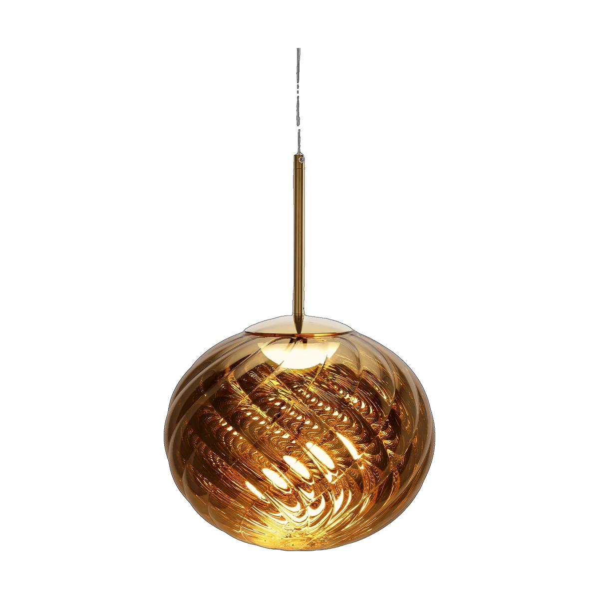 Whirl Medium Pendant, Gold Polished Polycarbonate by Tom Dixon