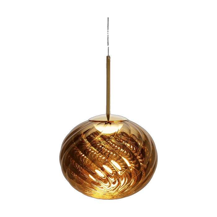 Whirl Medium Pendant, Gold Polished Polycarbonate by Tom Dixon