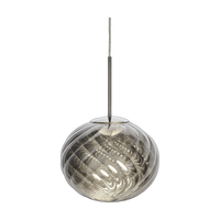 Whirl Medium Pendant, Silver Polished Polycarbonate by Tom Dixon