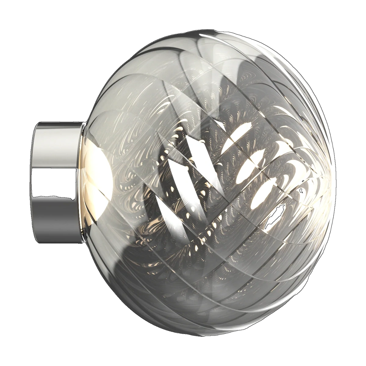 Tom Dixon Whirl Surface Light in silver polished polycarbonate