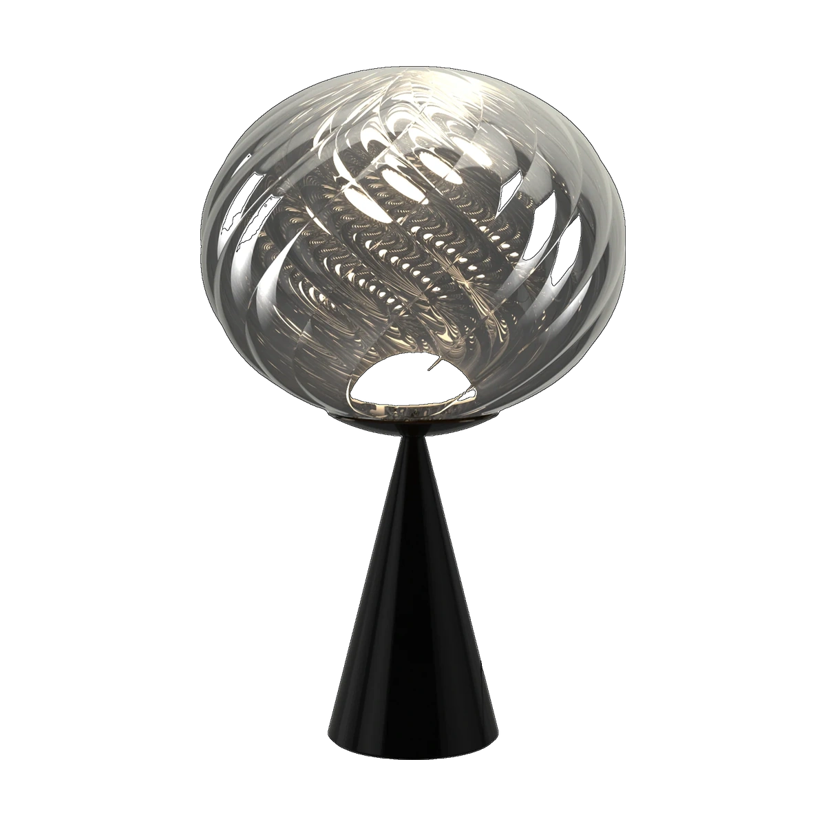 Whirl Table Light Silver Polished Polycarbonate