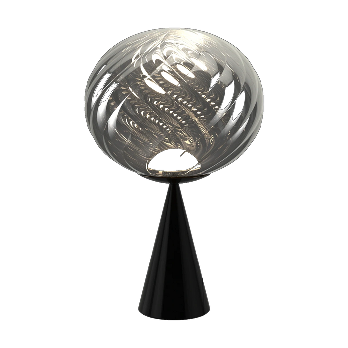 Whirl Table Light Silver Polished Polycarbonate