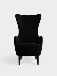 Wingback Chair Black Kvadrat Hallingdal 65