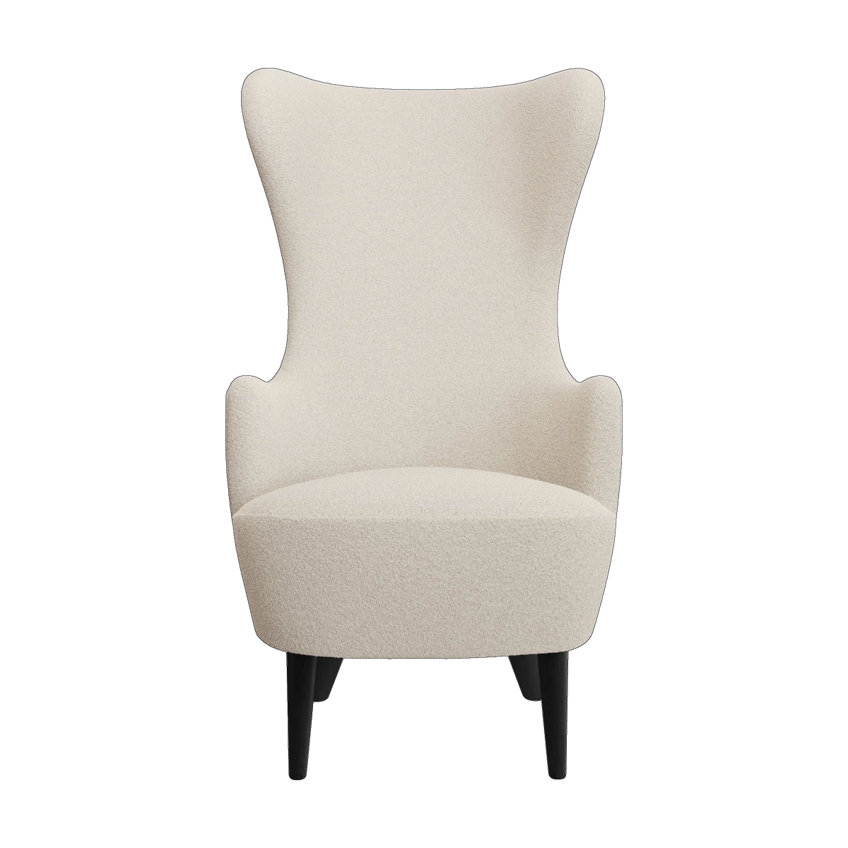 Tom Dixon Wingback Chair Bright White Kvadrat Elle Boucle