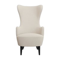 Tom Dixon Wingback Chair Bright White Kvadrat Elle Boucle