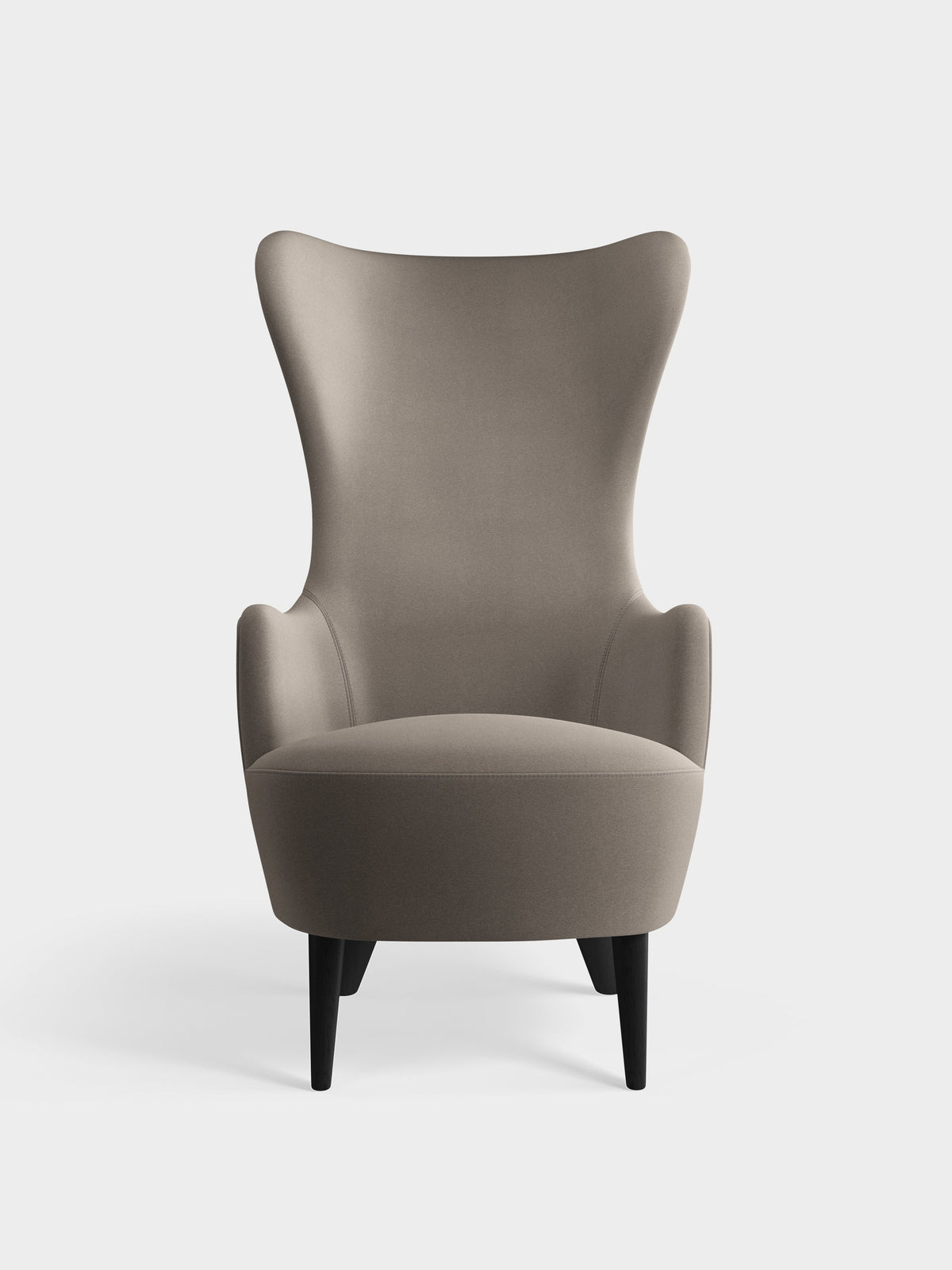 Wingback Chair Grey Kvadrat Hero 2 Wool