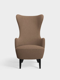 Wingback Chair Light Brown Kvadrat Elle Boucle