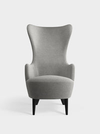 Wingback Chair Light Grey Kvadrat Hallingdal 65