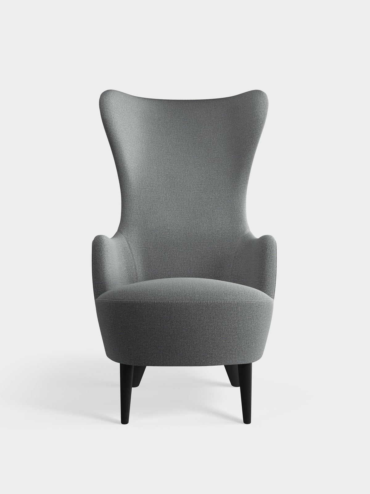 Wingback Chair Mid Grey Kvadrat Hallingdal 65