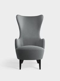Wingback Chair Mid Grey Kvadrat Hallingdal 65