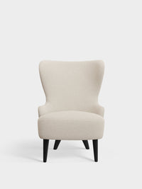 Wingback Micro Chair Bright White Kvadrat Elle Boucle