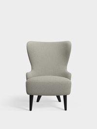 Wingback Micro Chair Grey White Kvadrat Elle Boucle