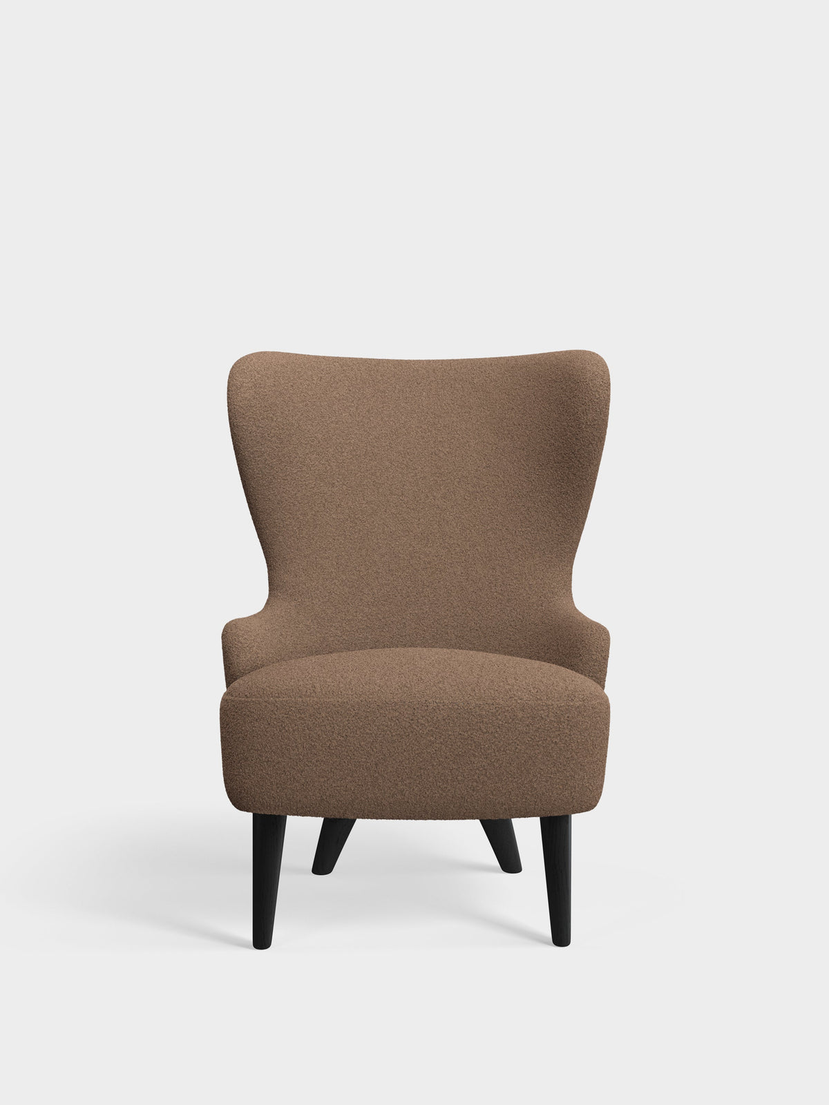 Wingback Micro Chair Light Brown Kvadrat Elle Boucle