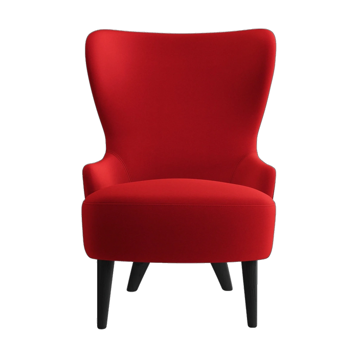 Tom Dixon Wingback Micro Chair Orange Red Kvadrat Hero 2 Wool