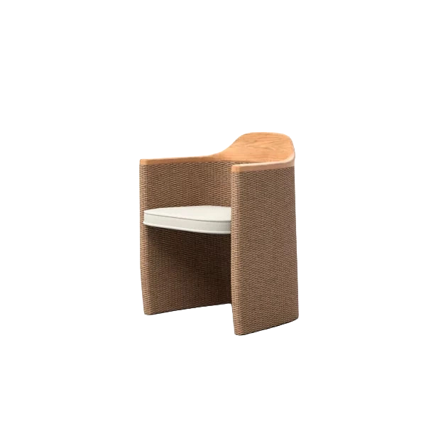 Umbra Dining Armchair outdoor dining chair by SKLD Studio, designed by Adam Johnston