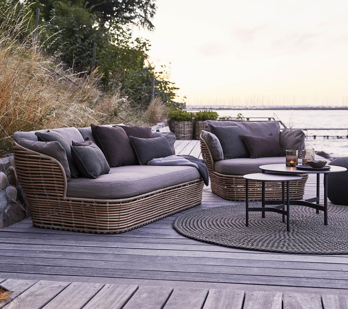 Basket lounge chair outdoor lifestyle by Cane-line