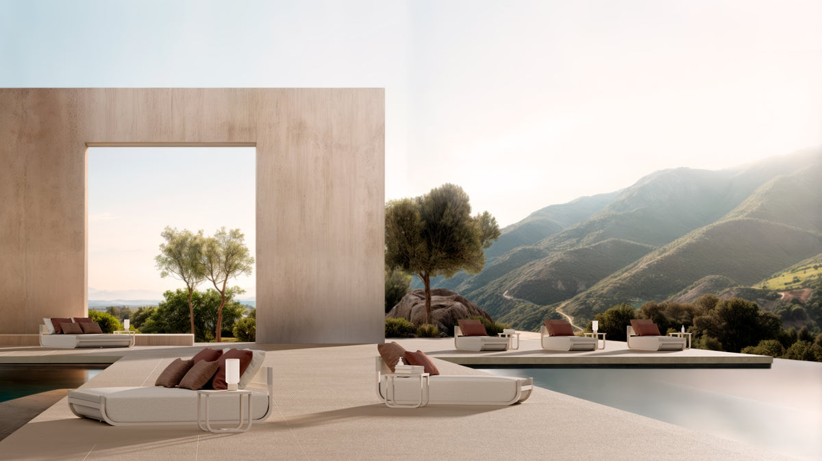 Ventus outdoor lounge furniture lifestyle image by SKLD Studio, designed by Belén Burguete