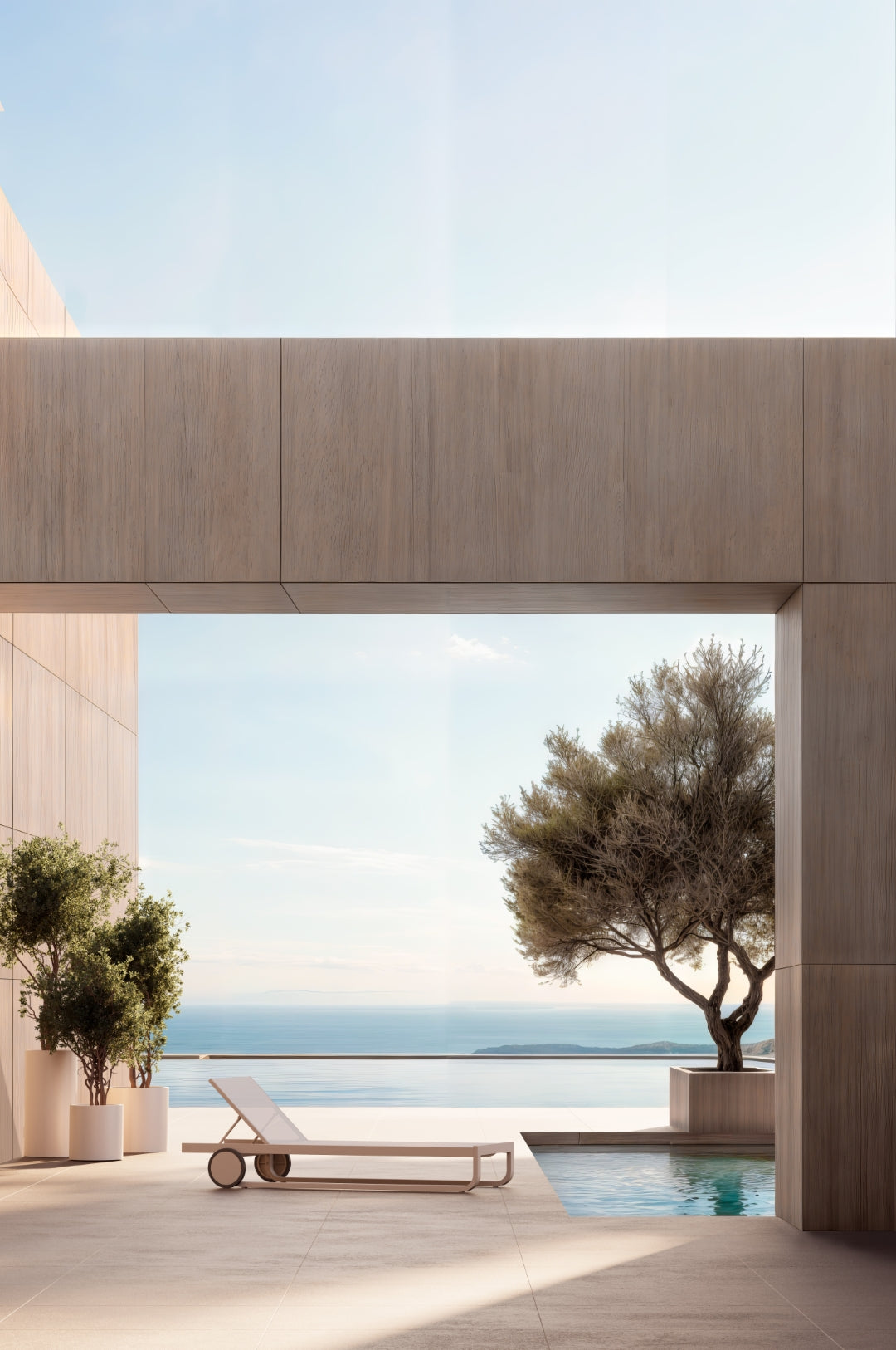 Ventus reclining lounger lifestyle image by SKLD Studio, designed by Belén Burguete