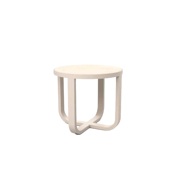 Ventus Round Auxiliary Table outdoor side table by SKLD Studio, designed by Belén Burguete